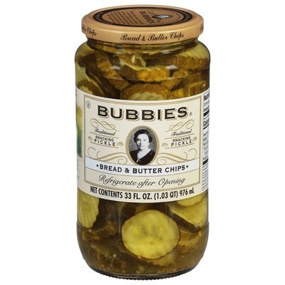 Bubbies Pickle Bread & Butter Chips Snacking 6/33 Oz [UNFI #2468593]
