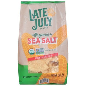 Late July Snacks Tortilla Chips Sea Salt Thin & Crispy 9/10.1 Oz [UNFI #2805174]