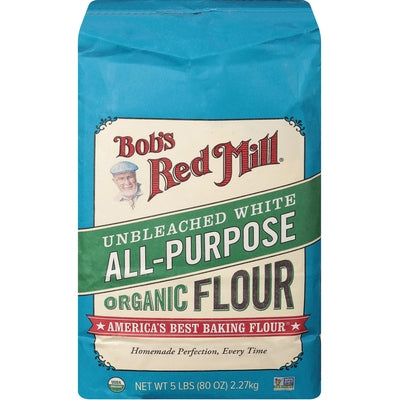Bobs Red Mill Flour Organic All-Purpose Unbleached White 8/5Lb [UNFI #3080645]