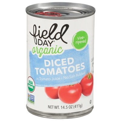 Field Day Diced Tomatoes No Salt Added 12/14.5 Oz [UNFI #1881820]