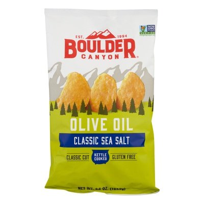 Boulder Canyon Potato Chips Olive Oil Classic Sea Salt Kettle Style 12/6.5 Oz [UNFI #1309699]
