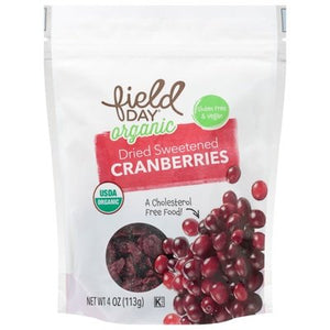 Field Day Dried Sweetened Cranberries 12/4 Oz [UNFI #2595403]