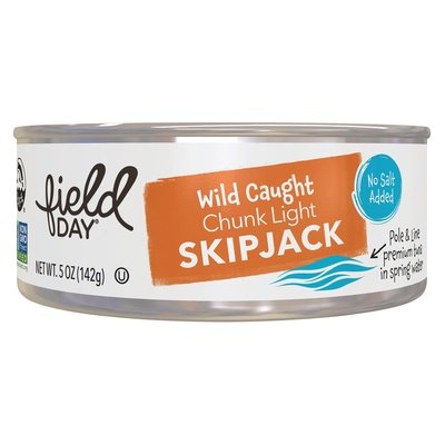 Field Day Skipjack Tuna Chunklight No Salt 12/5 Oz [UNFI #2042026]