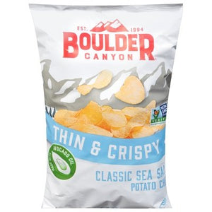 Boulder Canyon Potato Chips Classic Sea Salt Thin & Crispy 12/6 Oz [UNFI #2627842]