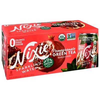 Nixie Sparkling Water Pomegranate Green Tea 3/8/12 Fz [UNFI #2478683]