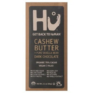 Hu Dark Chocolate Organic Cashew Butter + Pure Vanilla Bean 70% Cacao 12/2.1 Oz [UNFI-CARLISLE #2739605]