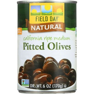 Field Day Olives Black Pitted Medium Ripe 12/6 Oz [UNFI #1053248]